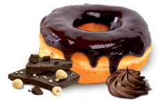Donut goût chocolat noisette