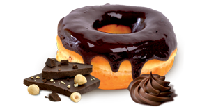 Donut goût chocolat noisette